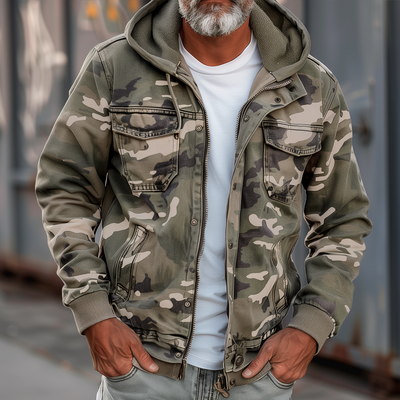 Roy™ | Kamuflasje Cargo Jakke – Tøff, Funksjonell og Stilig