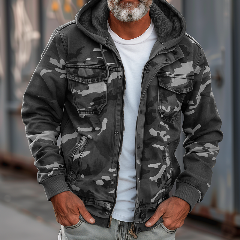 Roy™ | Kamuflasje Cargo Jakke – Tøff, Funksjonell og Stilig