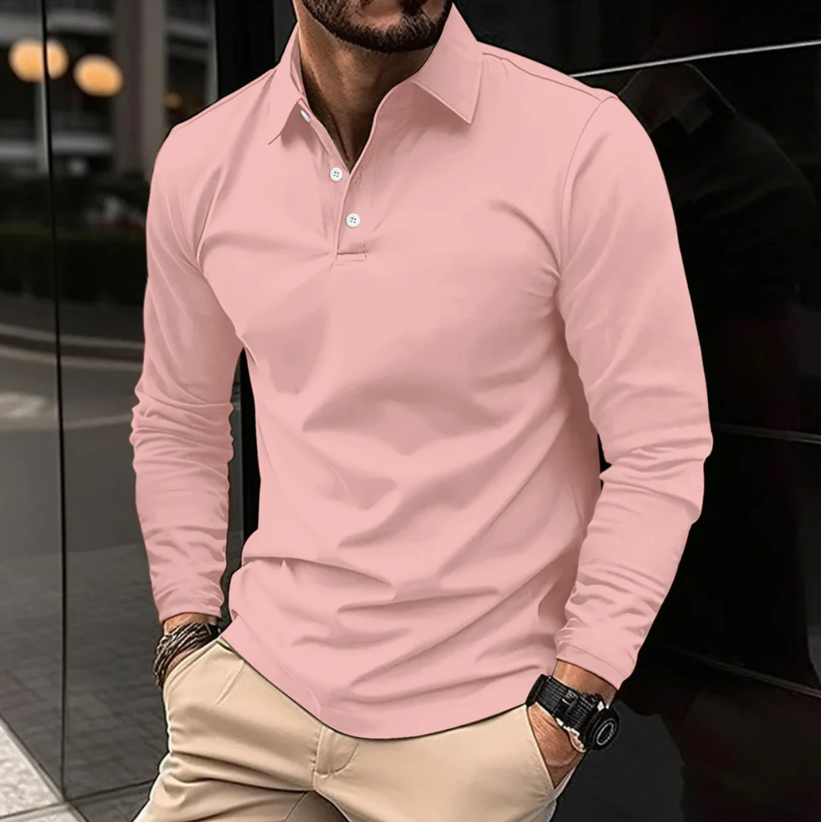 Tom™ | Stilig Polo med Lange Ermer