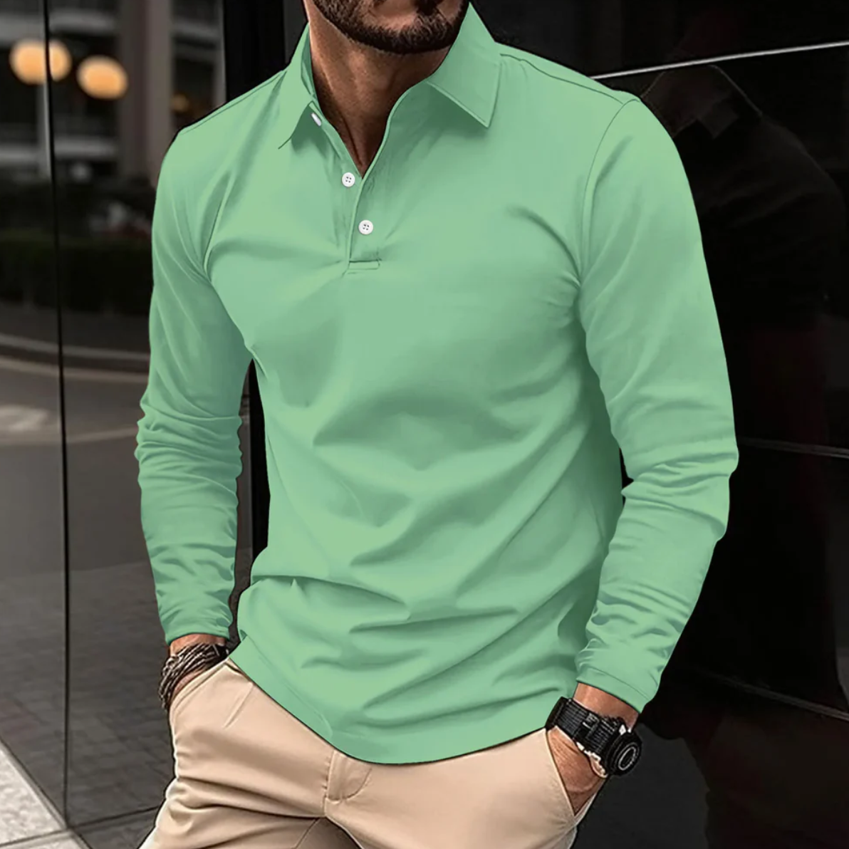 Tom™ | Stilig Polo med Lange Ermer